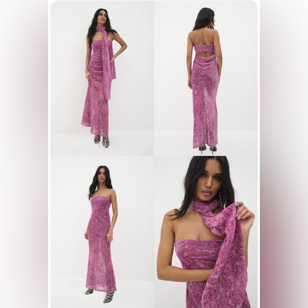 For Love & Lemons: Francesca Maxi Dress - Purple, S